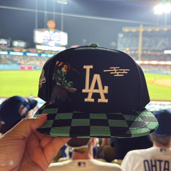 Tanjiro Kamado Demon Slayer Black & Green Anime Baseball Cap - Picture 1 of 5